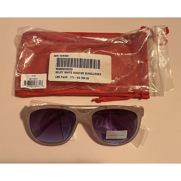 Adrienne Vittadini AV059 Milky White Women’s SPORT Designer Aviator Sunglasses main image 7